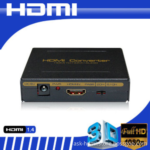 HDMI to HDMI + Audio ( SPDIF+ L/R) Audio Extractor (3D&1080P)